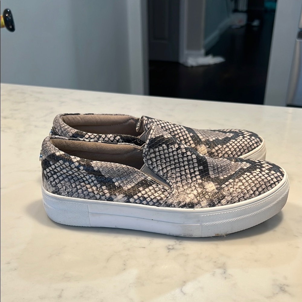 Steve Madden Snake Print Slip-On Sneakers